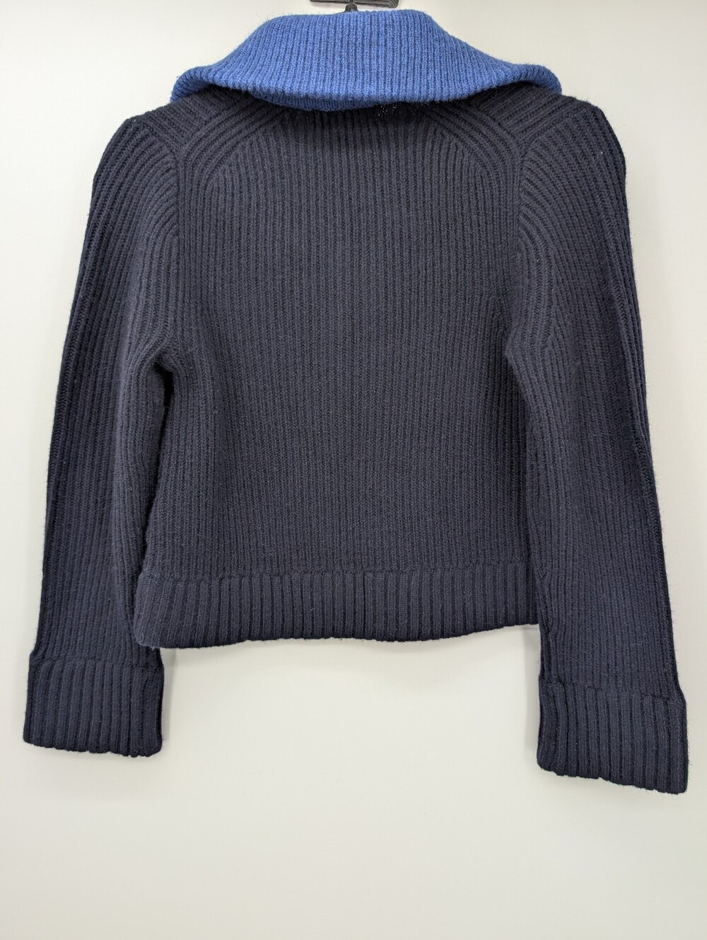 J Crew Colorblock collared full-zip sweater in wool CR149 Size XXS NWT Merino - Picture 7 of 13